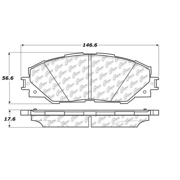 Centric Parts Posi-Quiet Extended Wear, 106.12110 106.12110 - main